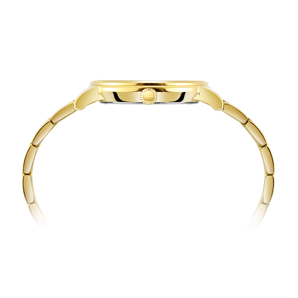 Rotary mens gold watch with gold bracelet