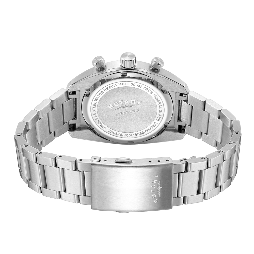 Rotary mans watch with a stainless steel case and bracelet