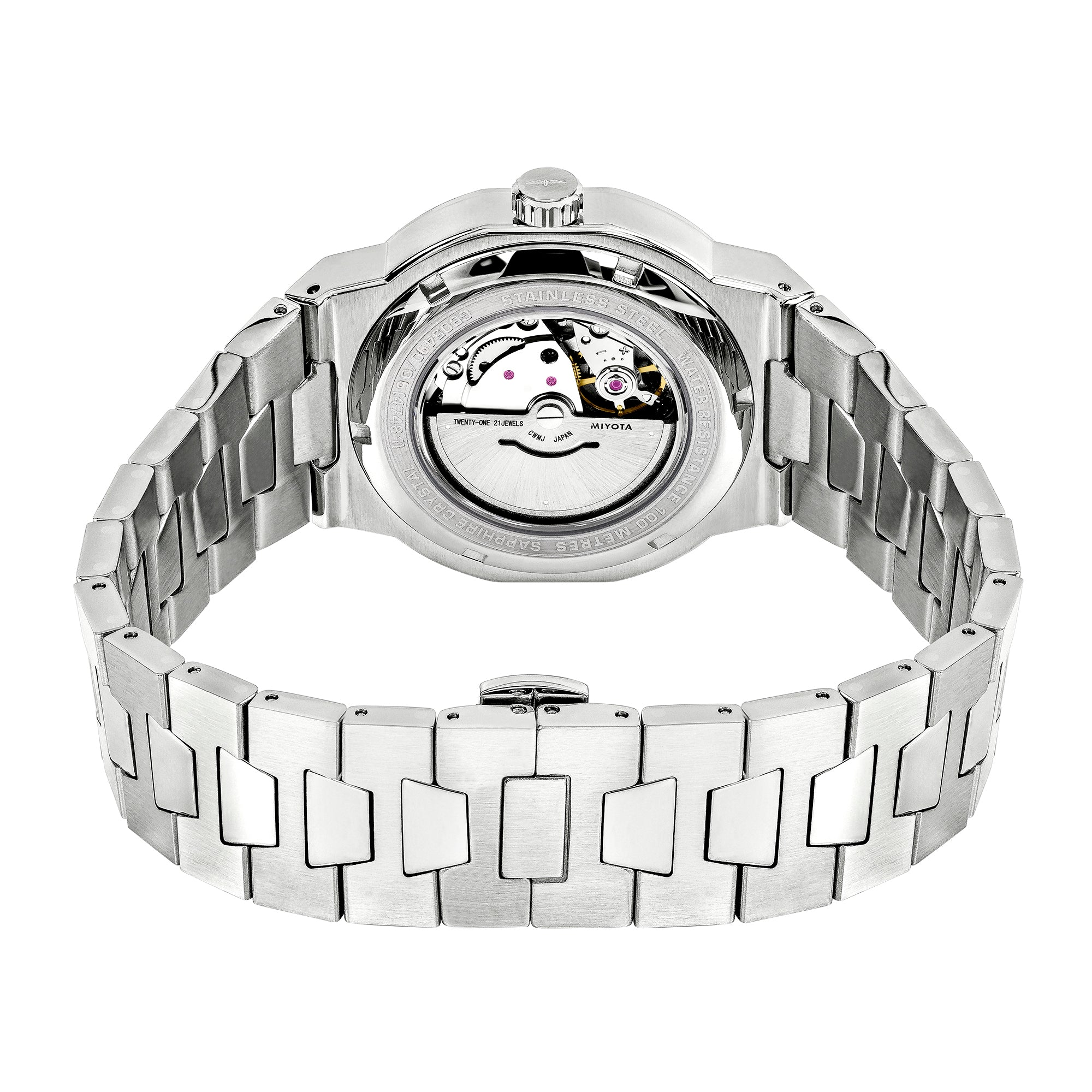 Silver Rotary Regent watch with stainless steel bracelet on a white background