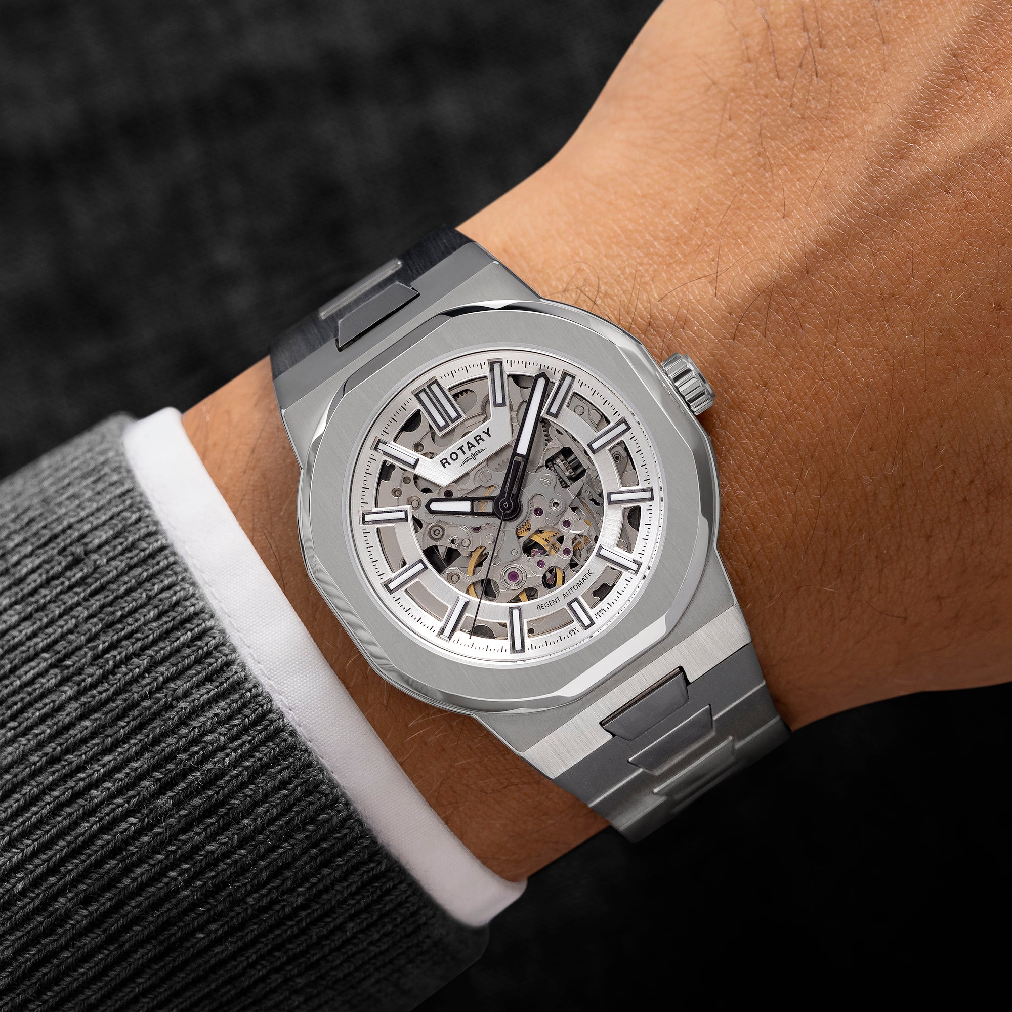 Rotary Regent Skeleton Automatic Watch - GB05495/06