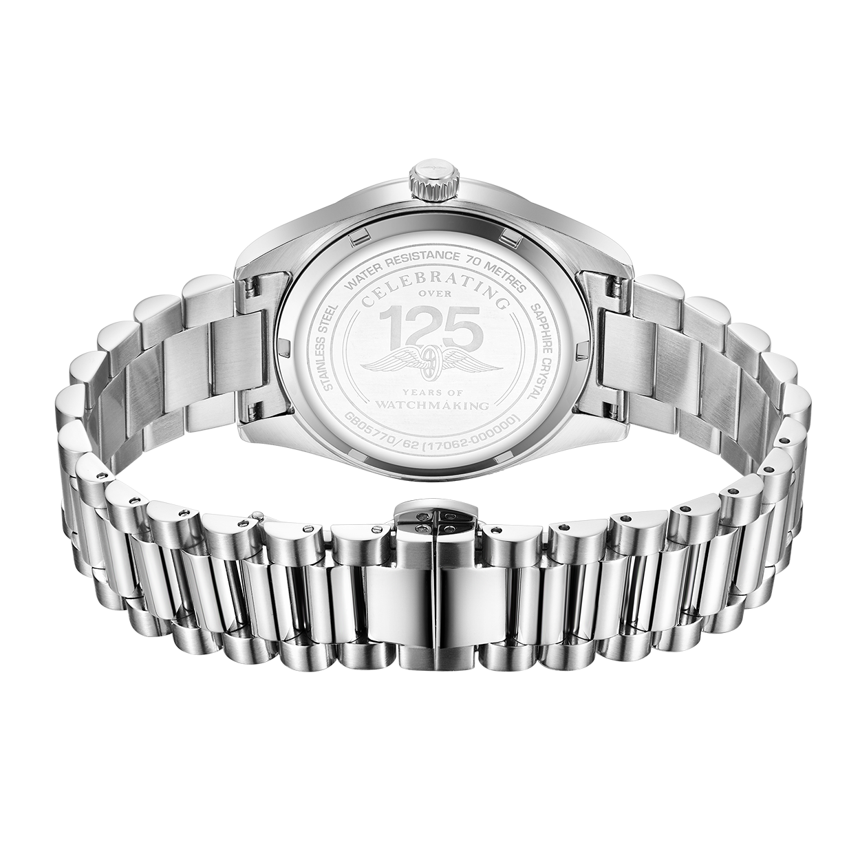 Rotary watch caseback and bracelet