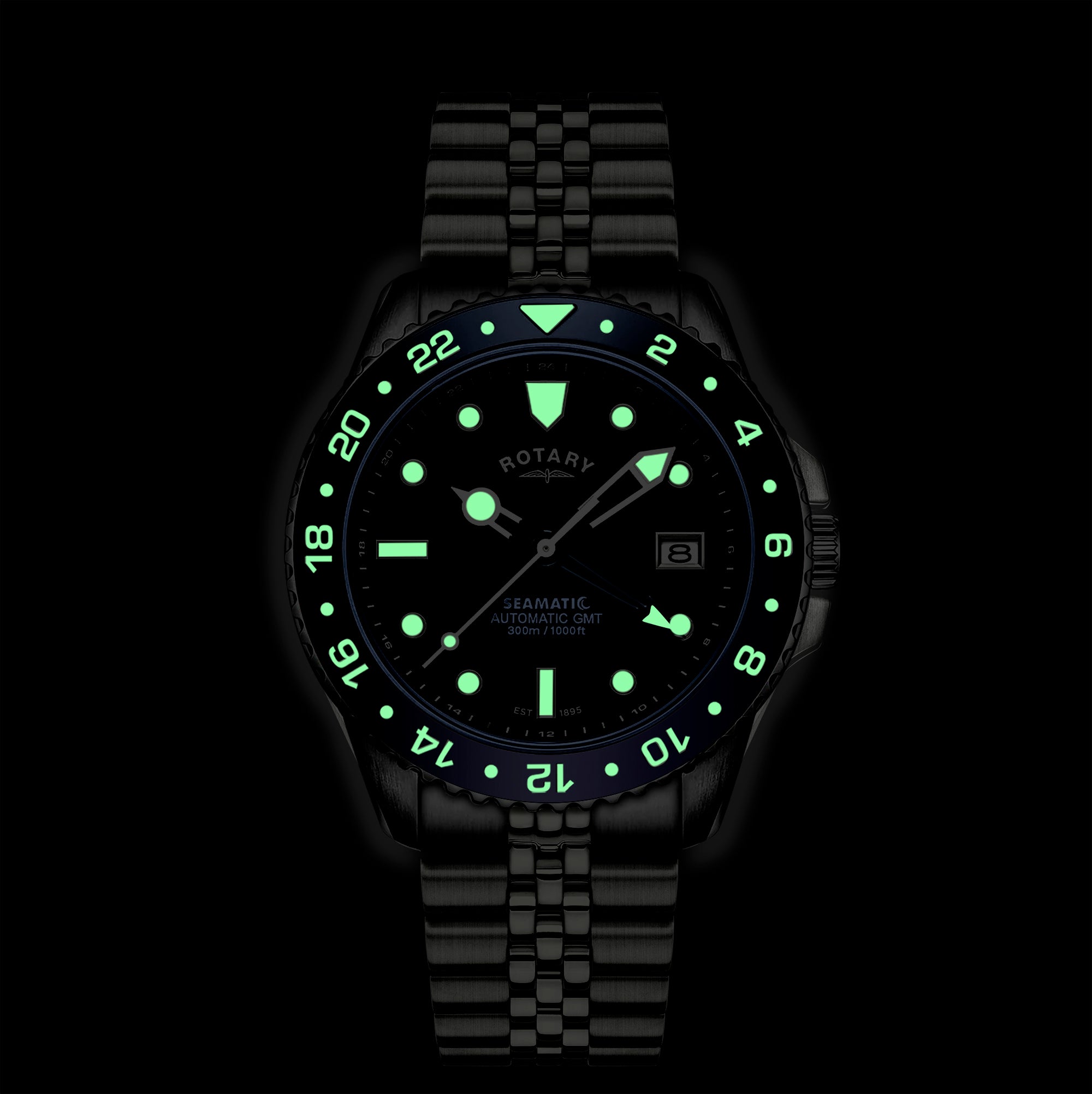 Rotary Seamatic 300 GMT Automatic GMT Watch - RGB10005/04