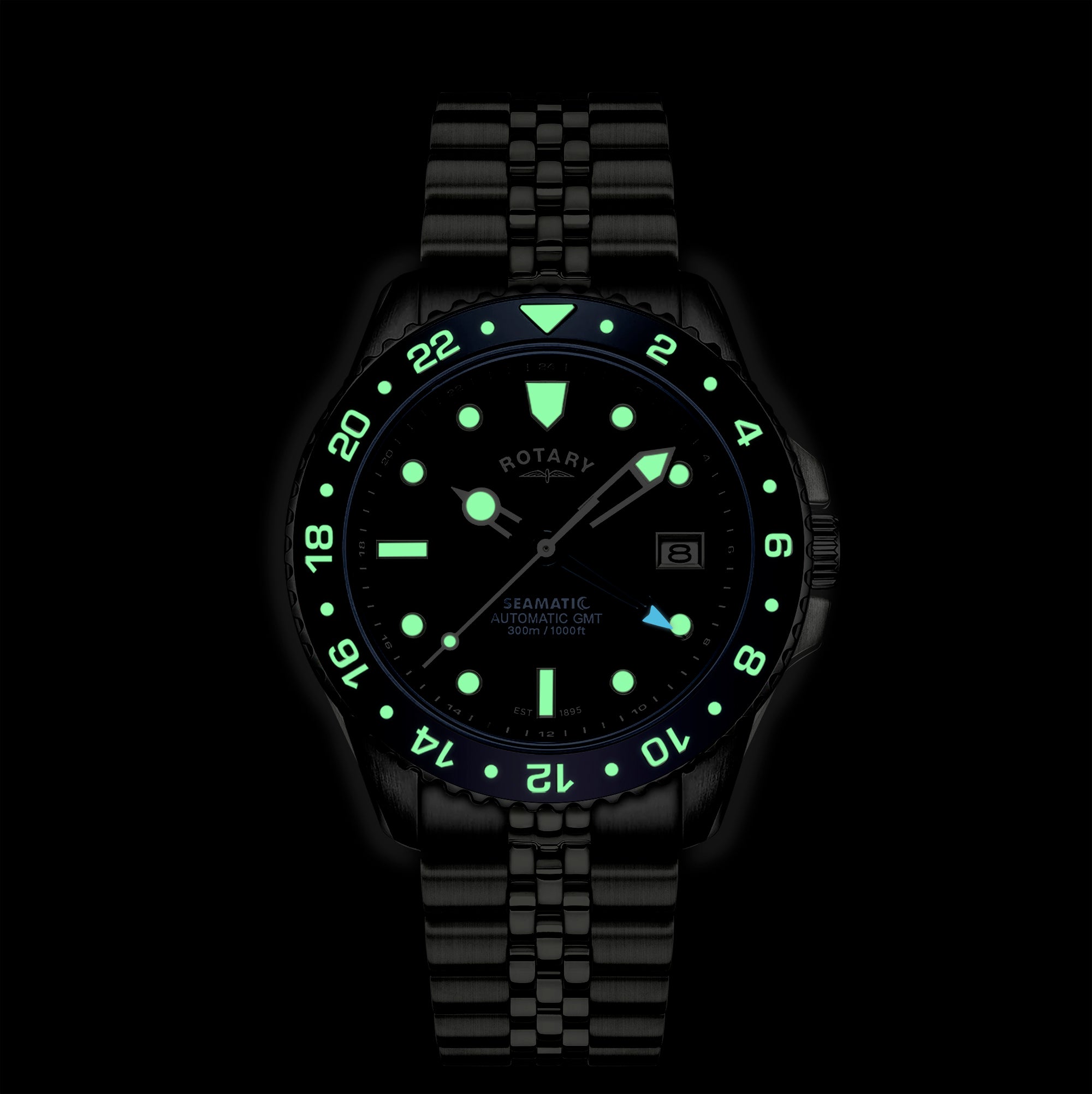 Rotary Seamatic 300 GMT Automatic Watch - RGB10005/04