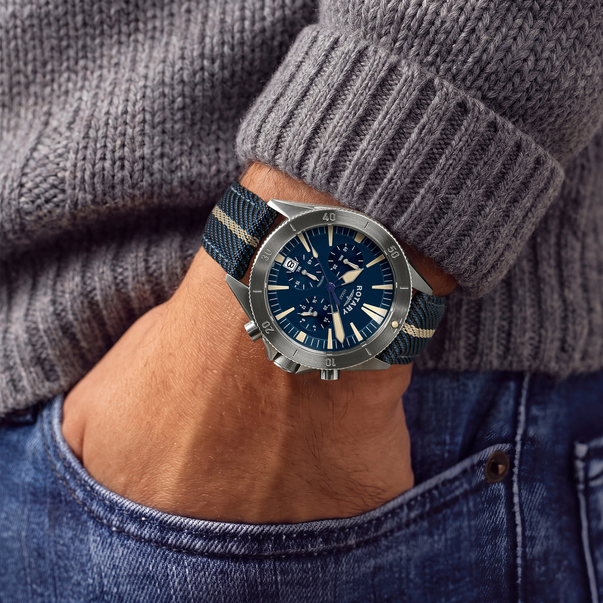 Rotary x MOD Royal Navy Diver Chronograph
