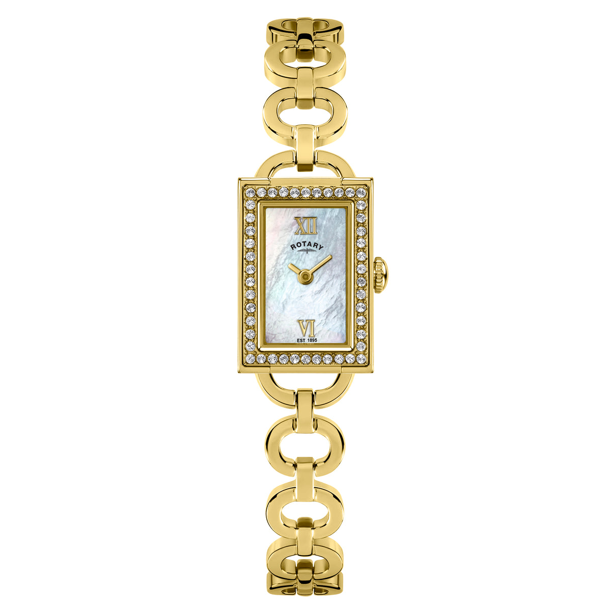 Women\'s Rotary Classic Round Date Gold Tone Link Bracelet Watch LB42827/40 12 Rotary Analogue White Dial Rose Gold | Mercari main image 4