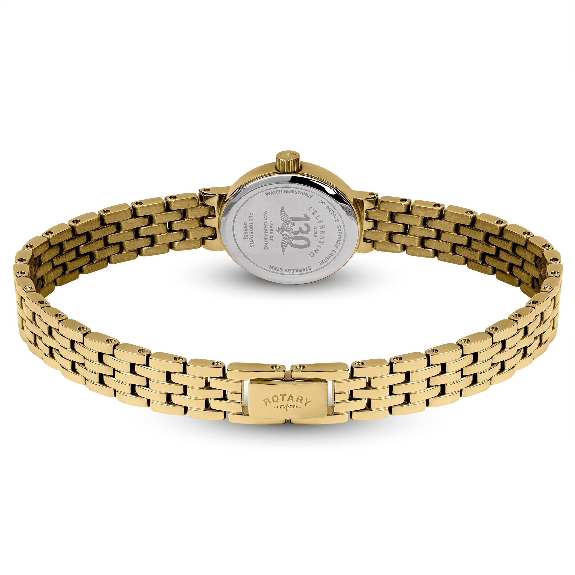 Gold Rotary wristwatch on a white background
