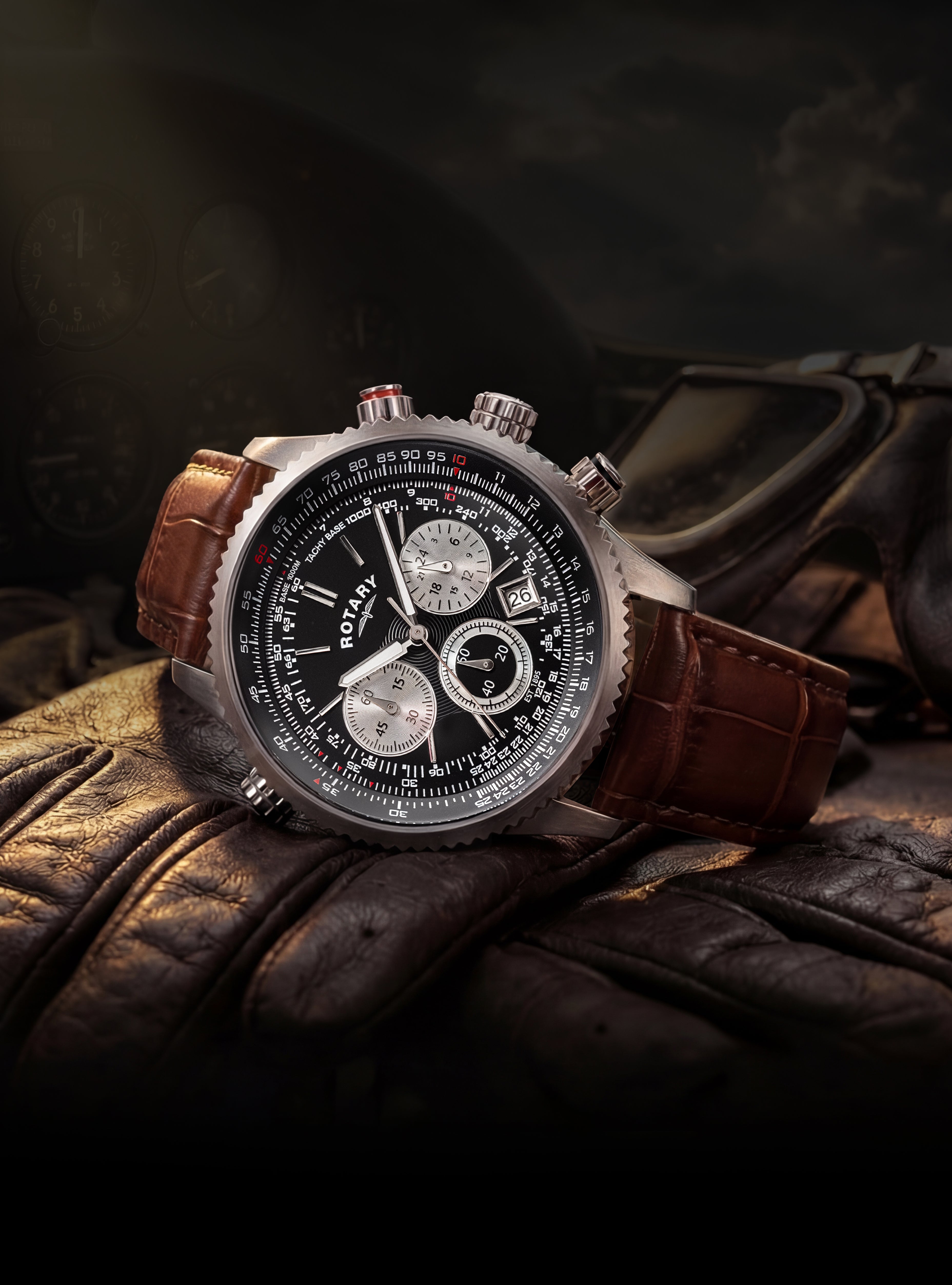 Montre chronographe Rotary Pilot - RGS00100/04