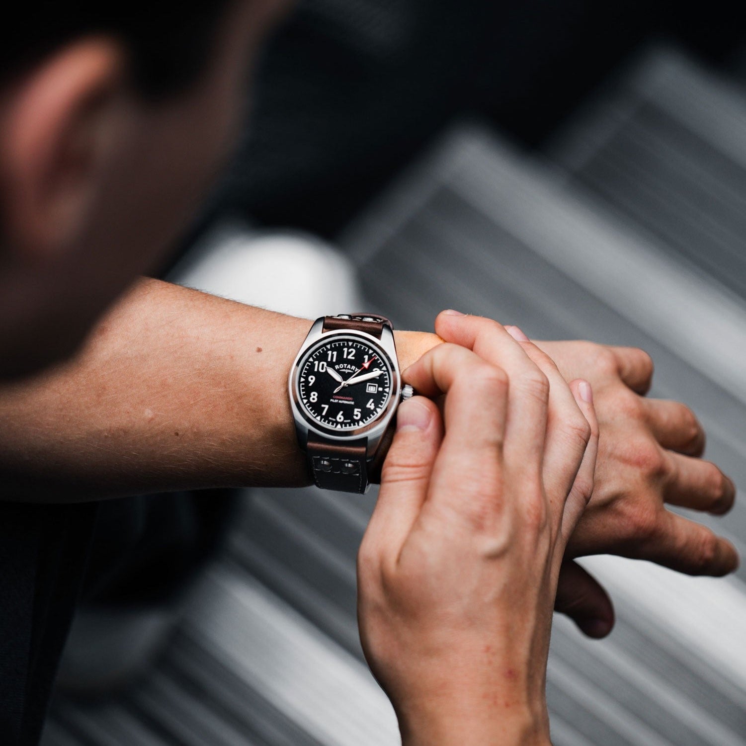 Reloj automático de piloto Rotary RW 1895 - GS05470/19
