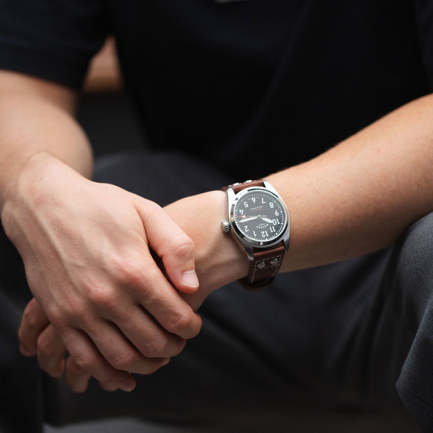 Reloj automático de piloto Rotary RW 1895 - GS05470/19