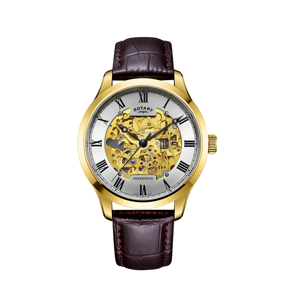 Rotary gold and shop silver watch mens