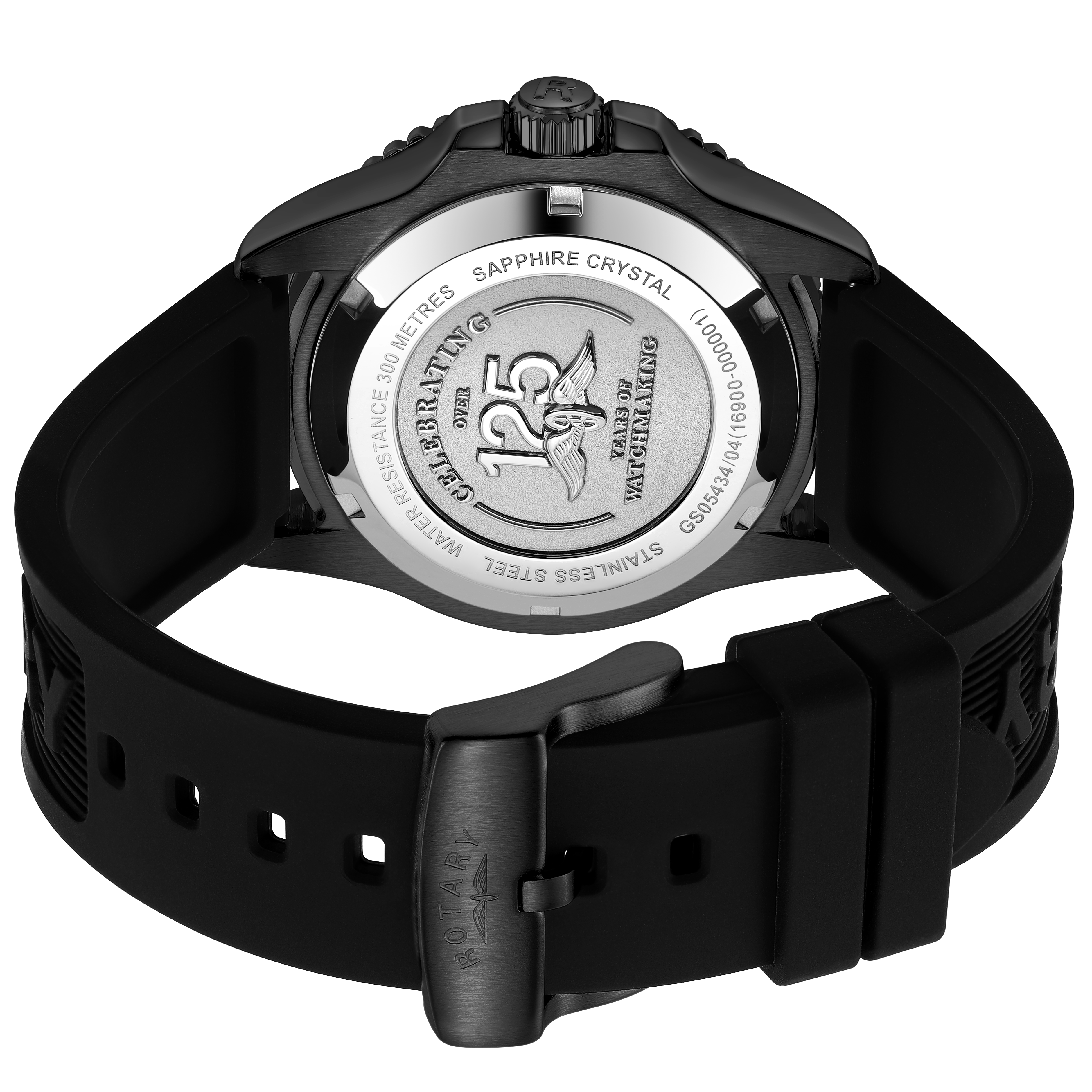 Rotary Seamatic Strap 300 Black Edition Automatic Watch - GS05434/04