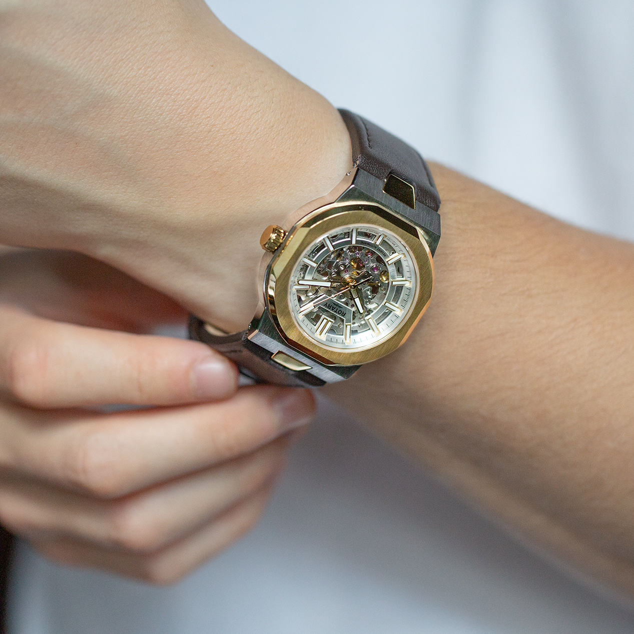 Rotary Skeleton Sport Automatic Watch - GS05496/06