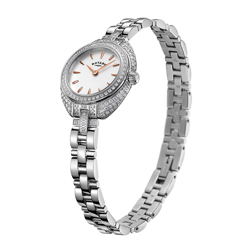 Rotary Petite Crystal Set Watch - LB05087/02
