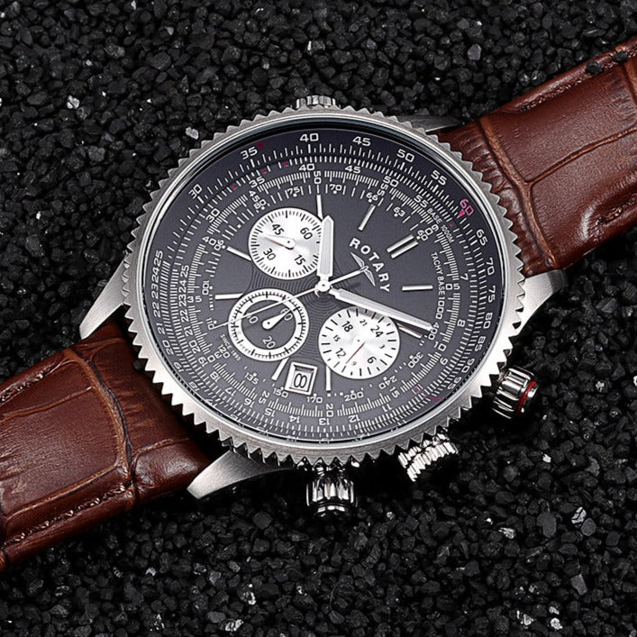 Rotary Henley Pilot GS00100/04/BRN – Rotary Watches
