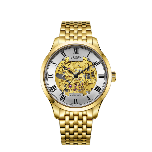 Rotary ladies skeleton watch outlet