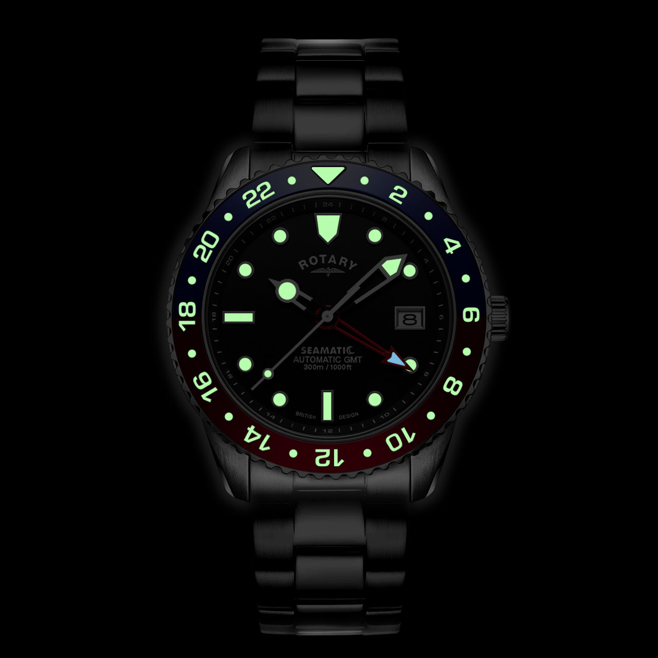 Reloj automático Rotary Seamatic 300 GMT - GB04378/95 