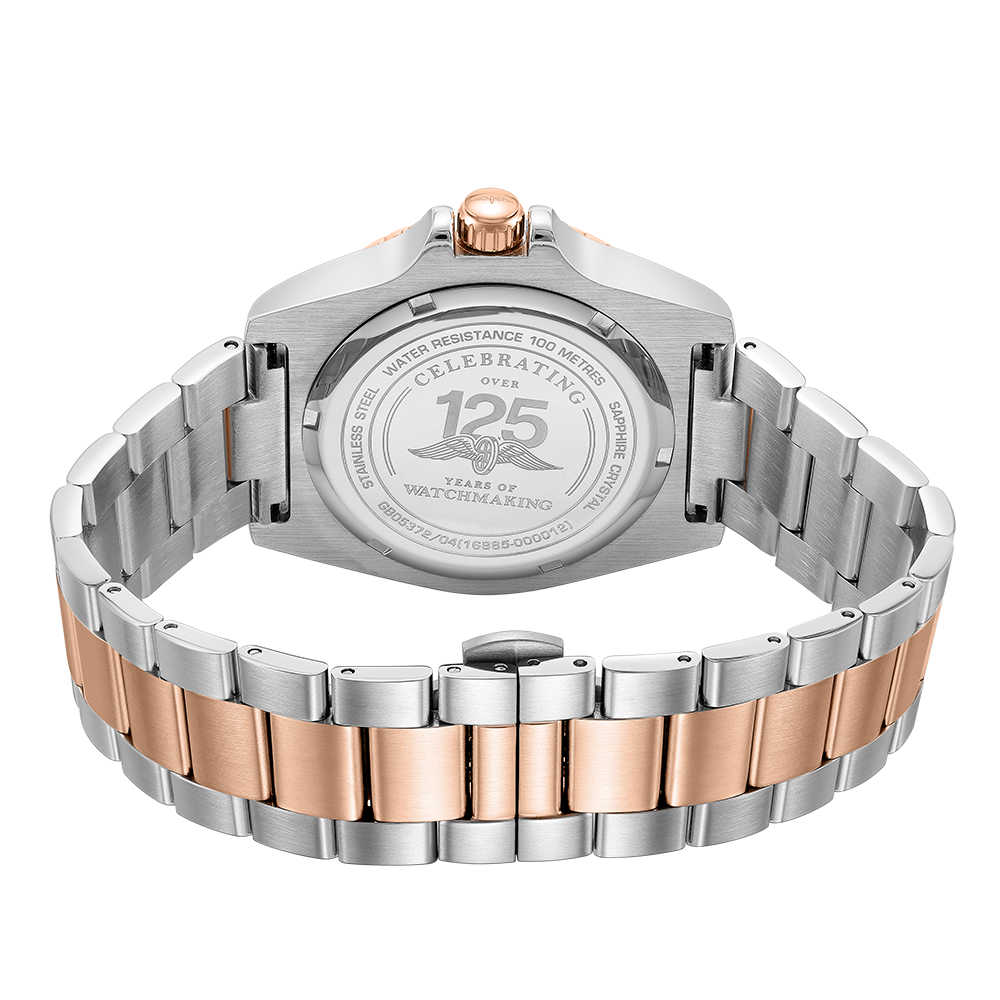 Rotary mans watch in stainless steel and rose gold