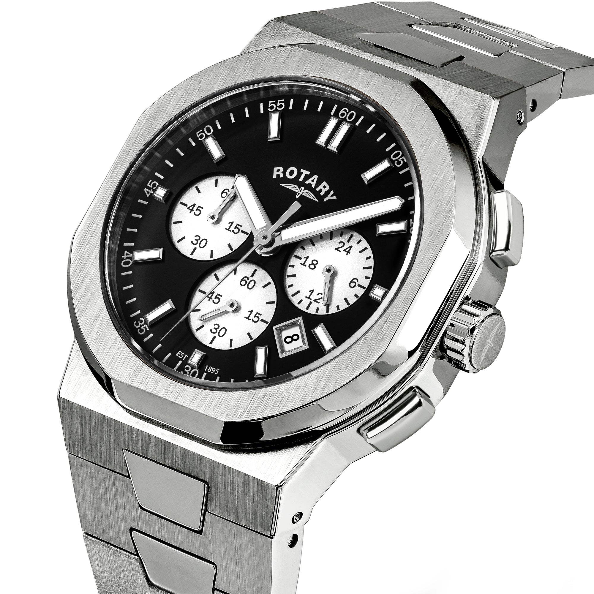 Rotary Regent Chronograph Black Dial Watch - GB05450/65