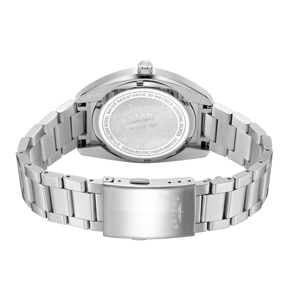 Rotary mans watch with a stainless steel case and bracelet