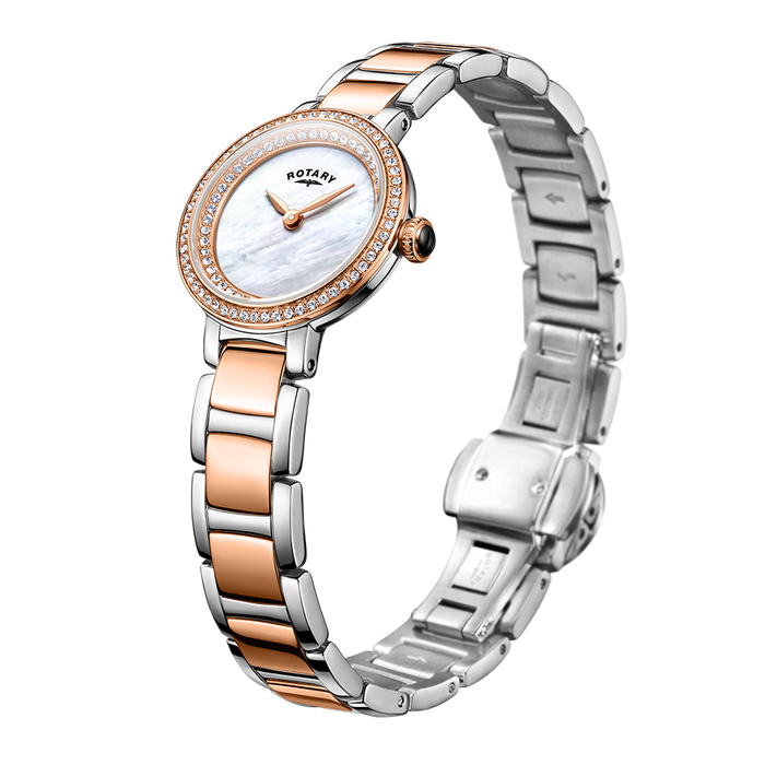 Reloj para mujer con juego de cristales de cóctel giratorio - LB05086/41