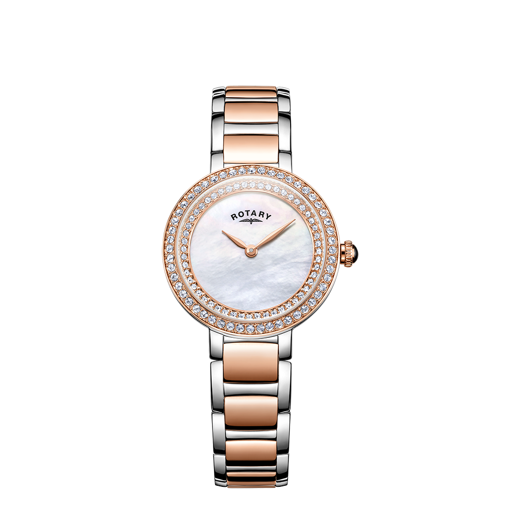 Reloj para mujer con juego de cristales de cóctel giratorio - LB05086/41L