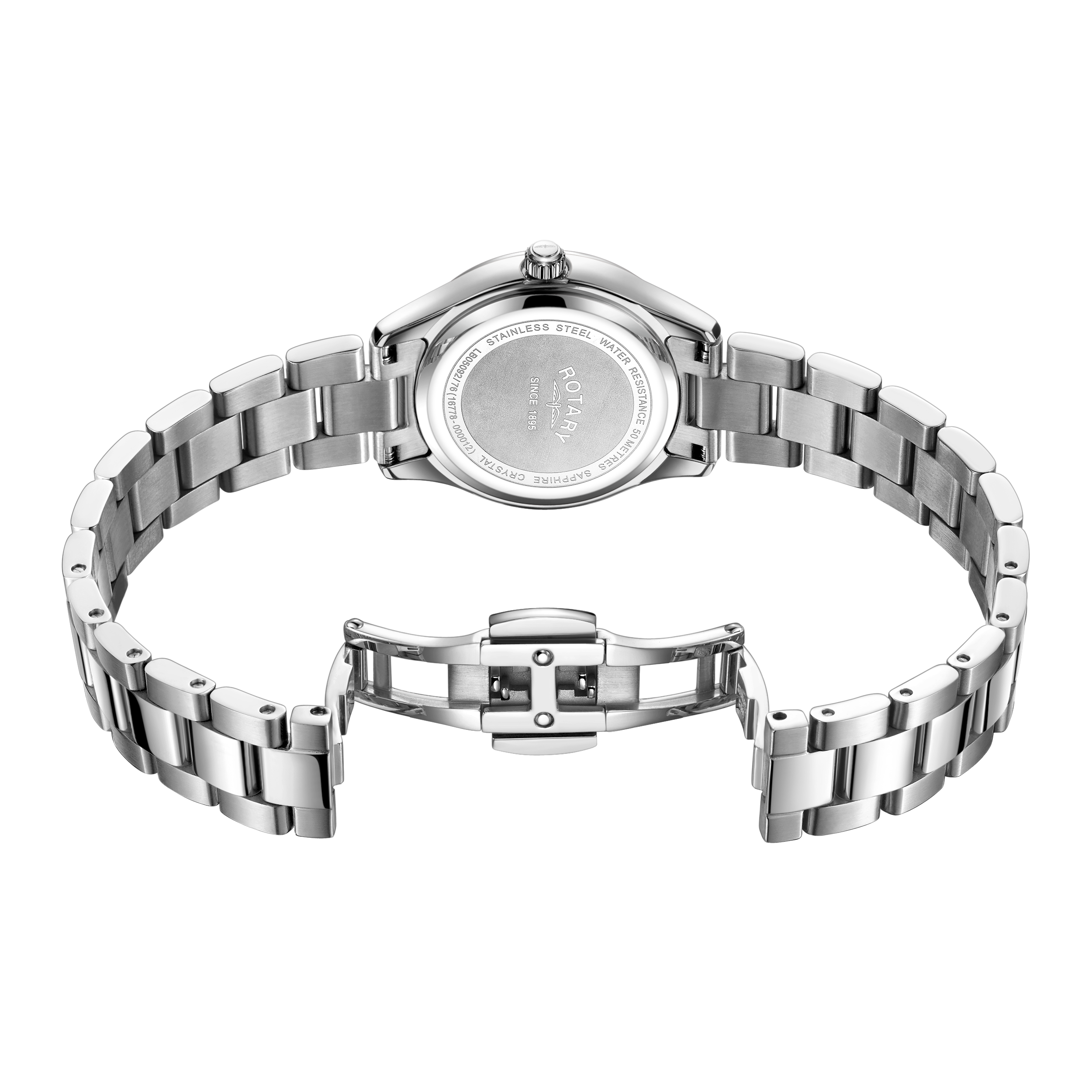 Rotary ladies watch in stainless steel