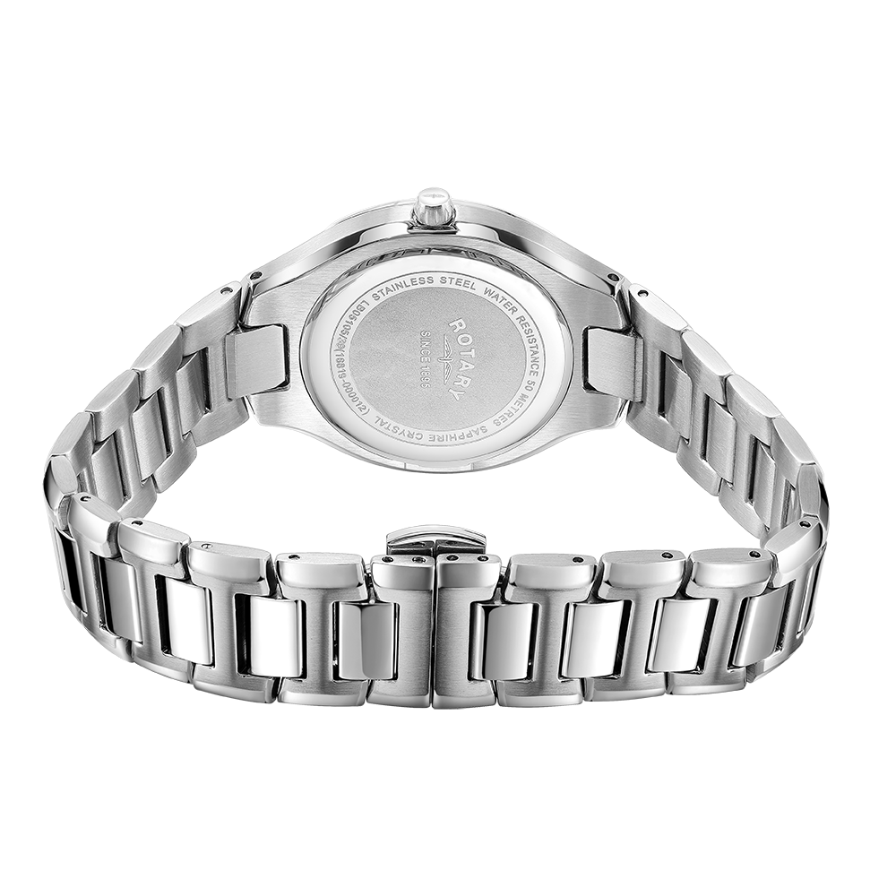 Rotary ladies watch with a stainless steel case and bracelet