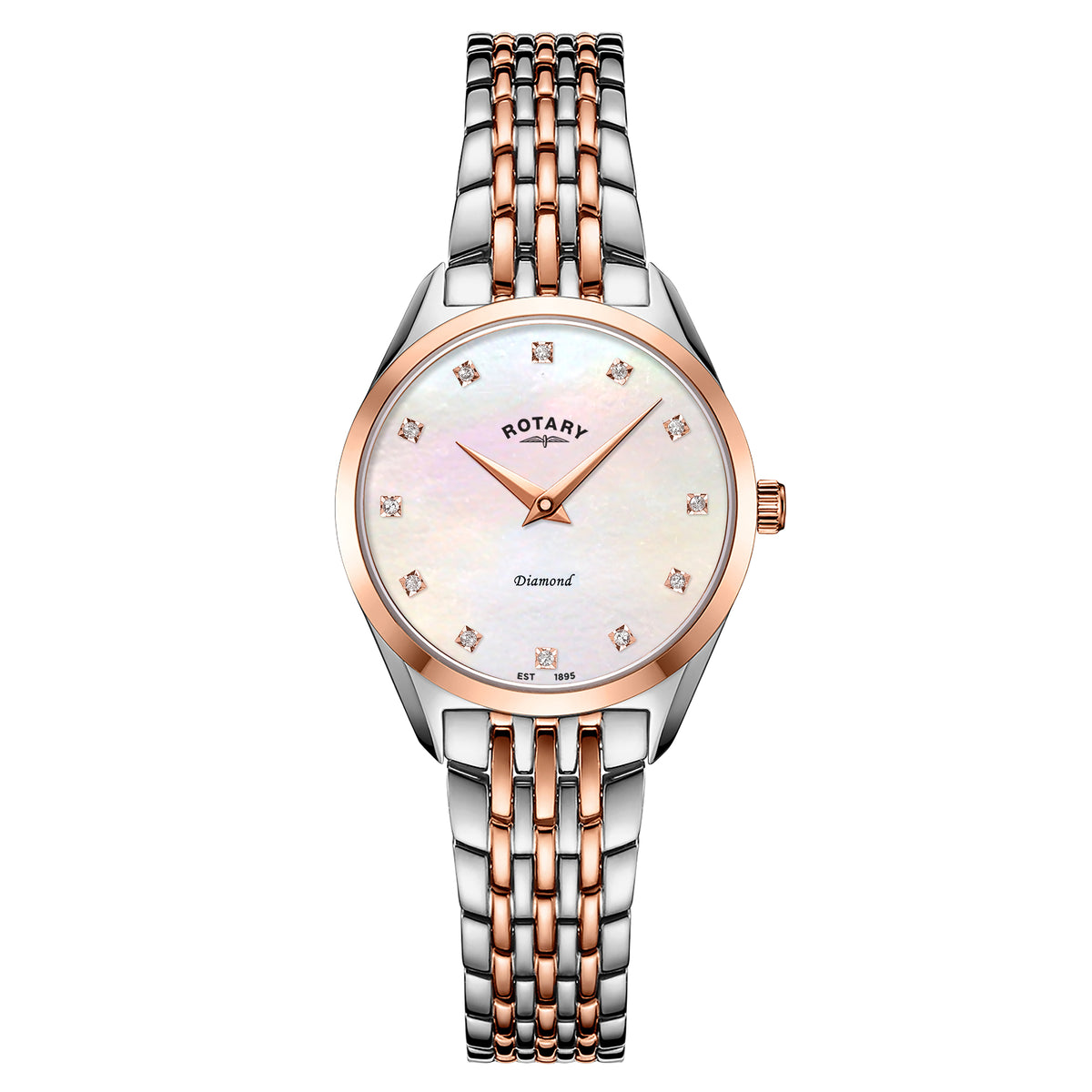 Rotary Ultra Slim Diamond Set Watch LB08012/41/D