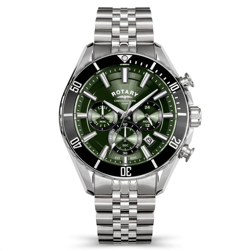 Rotary Apex100 Chronograph Green Dial Watch - RGB10013/24