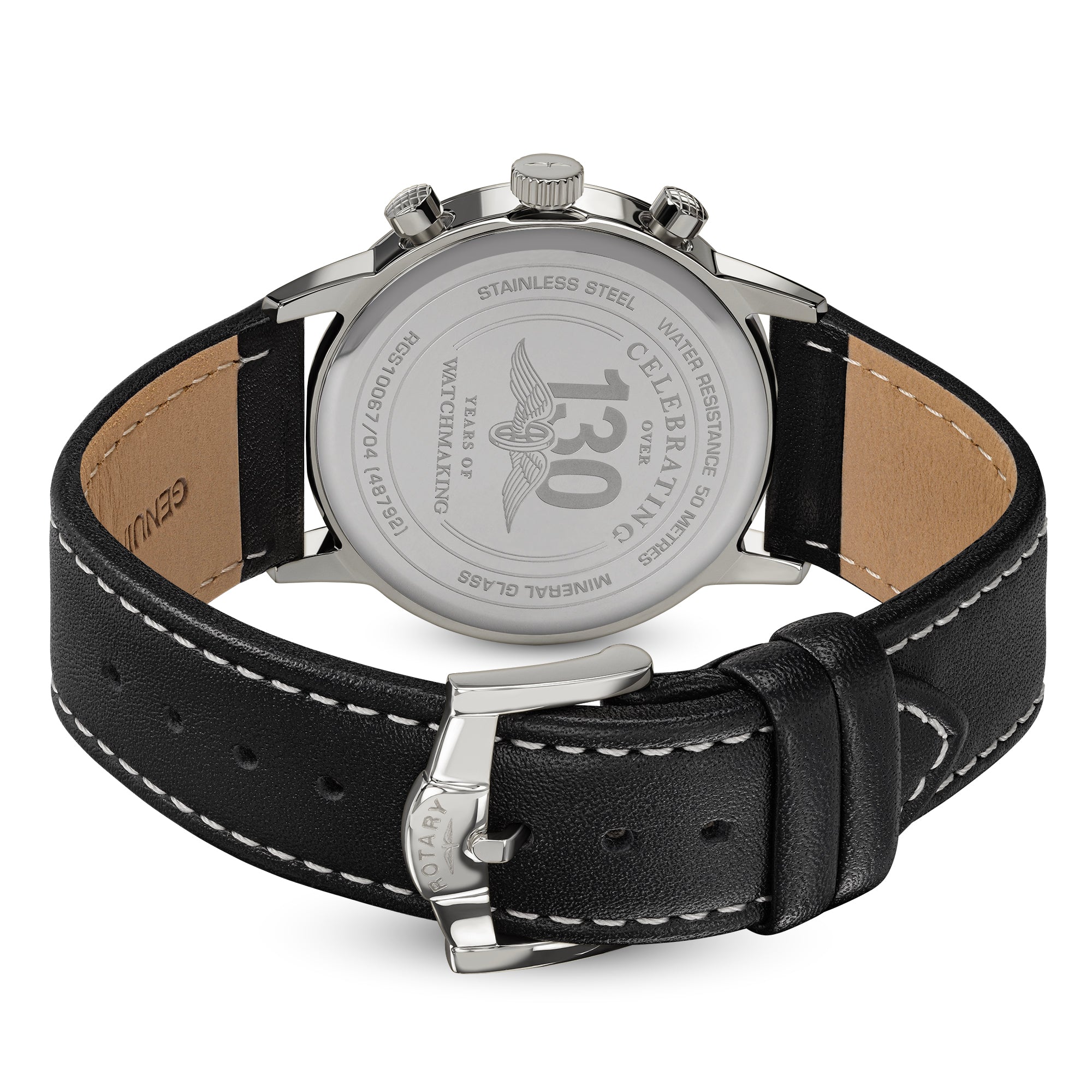 Rotary 1895 Chronograph Black Dial Watch - RGS10067/04