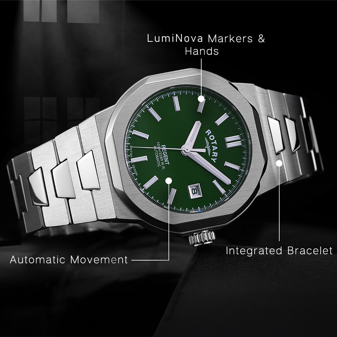 Green rotary watch best sale