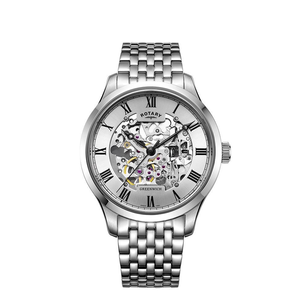 Reloj automático para hombre Rotary Greenwich Skeleton - GB02940/06