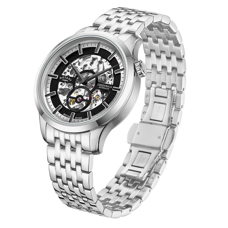 Reloj automático para hombre Rotary Greenwich Skeleton - GB02945/87