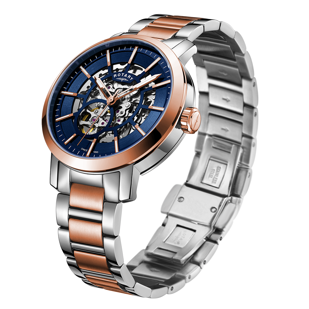 Reloj automático para hombre Rotary Greenwich Skeleton - GB05352/05