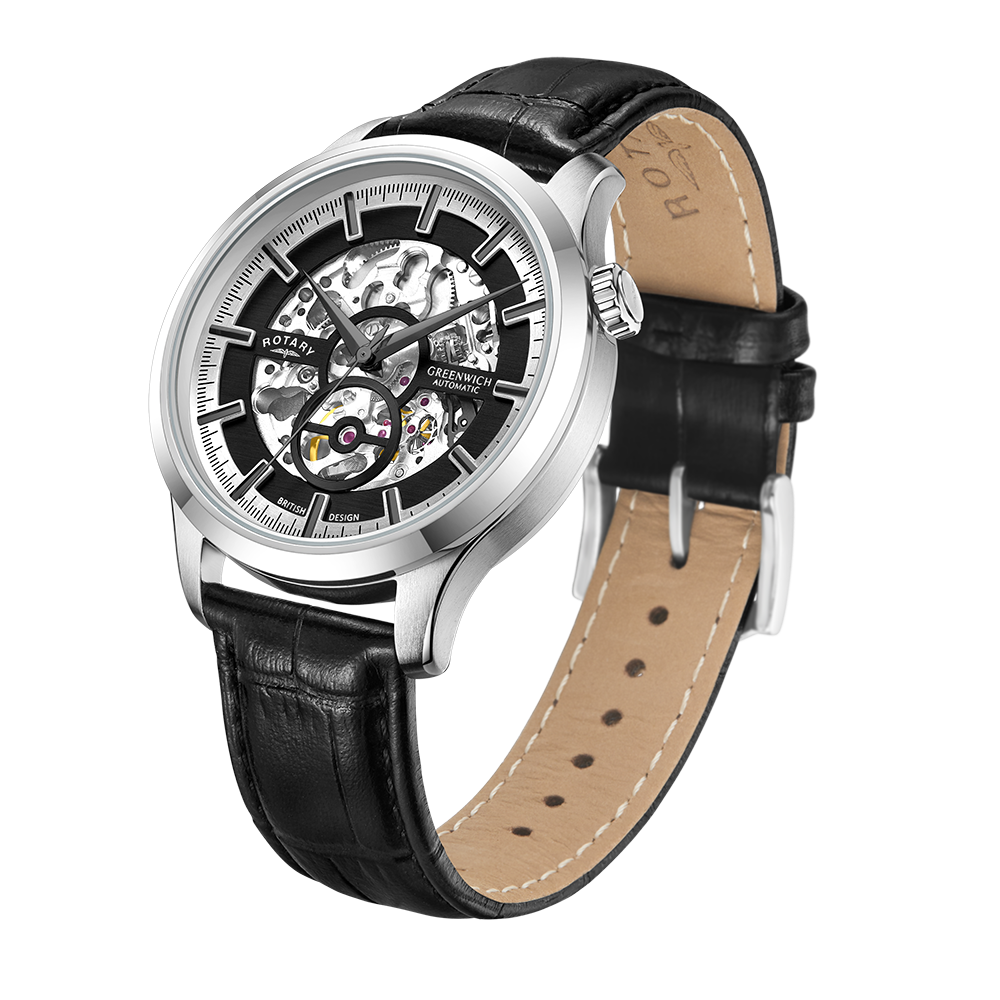 Reloj automatico para hombre Rotary Greenwich Skeleton GS02945 87