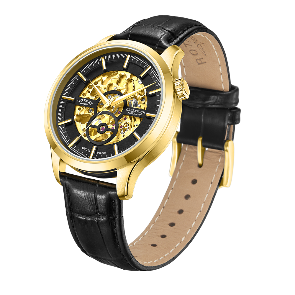 Reloj automatico para hombre Rotary Greenwich Skeleton GS02948 04