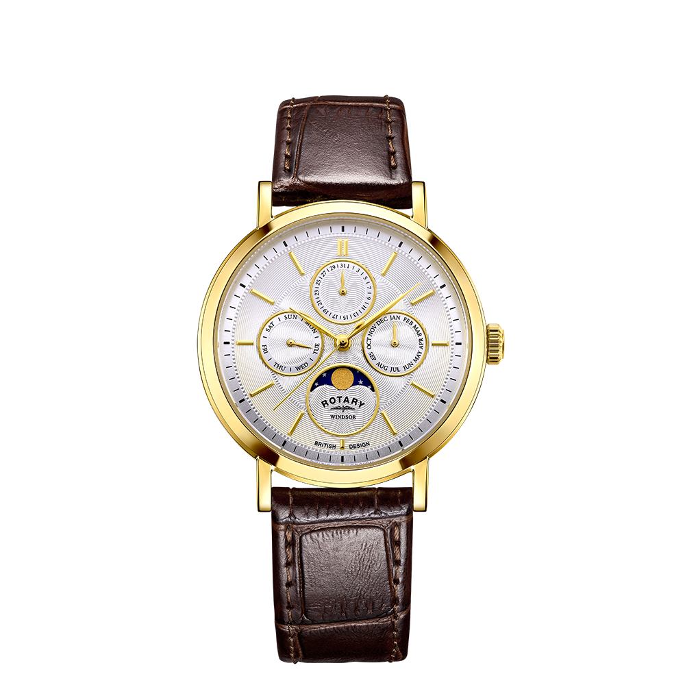Rotary moonphase top watch instructions