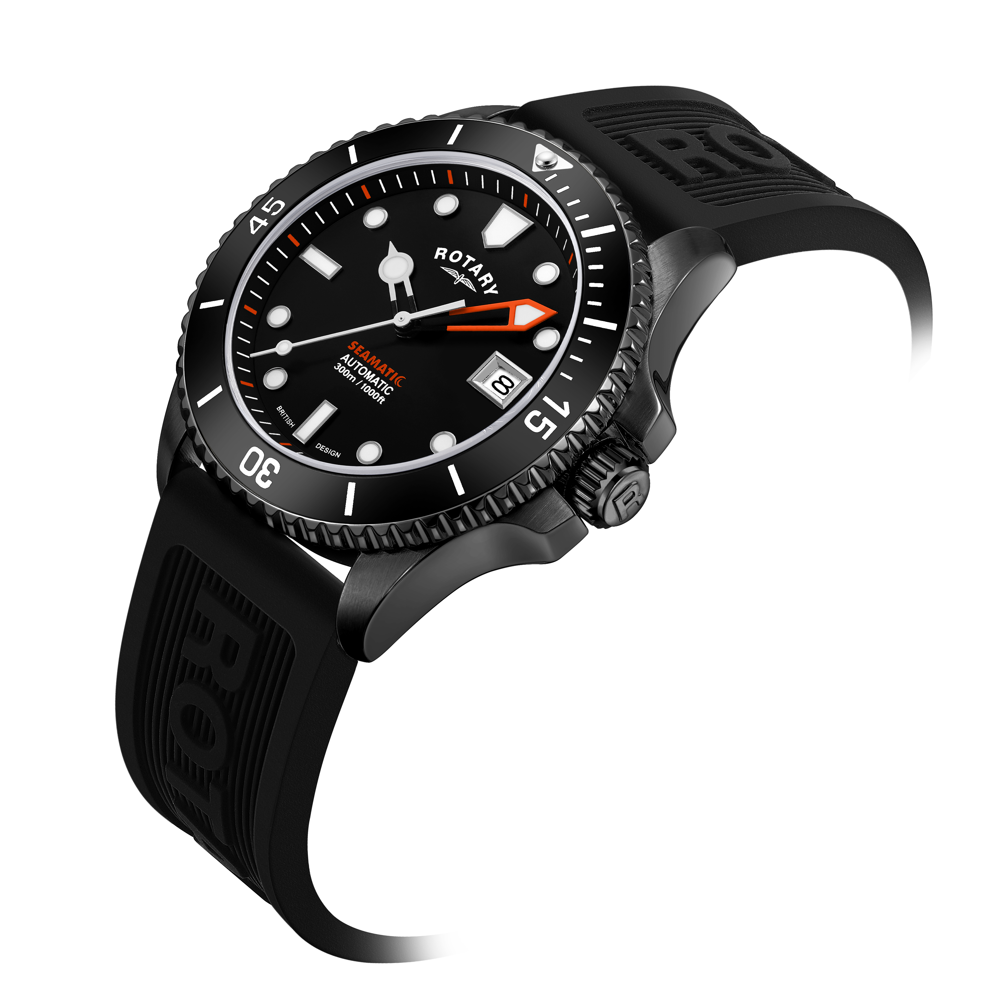 Rotary Seamatic Strap Black Edition Automatic GS05434 04