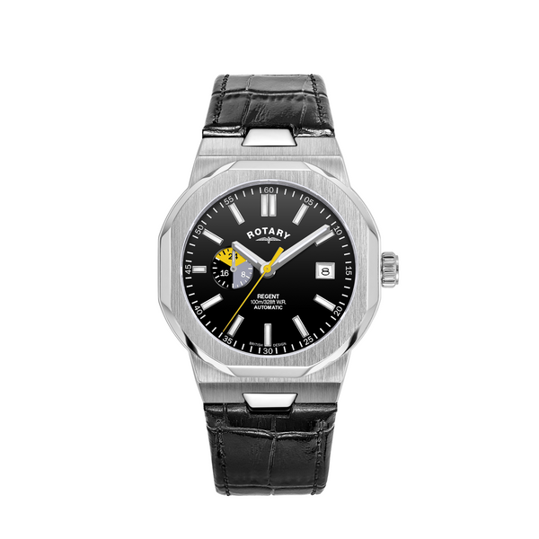 Mens black clearance rotary watch