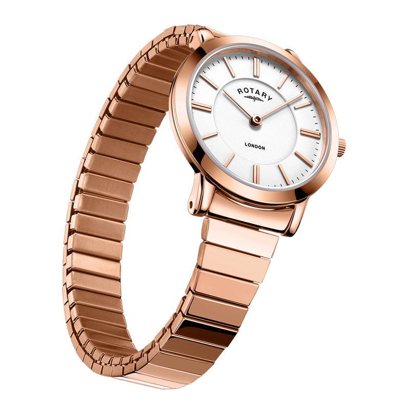 Rotary watch straps rose gold hot sale