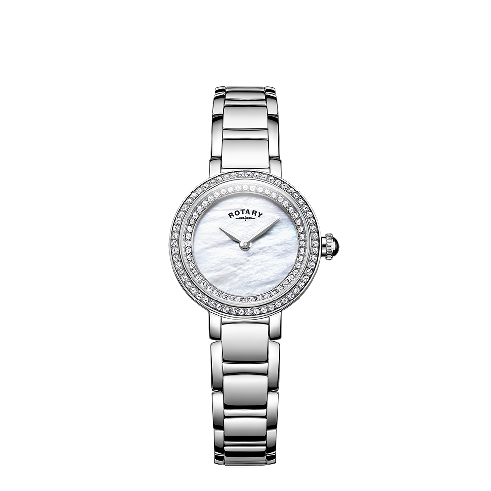 Reloj para mujer con juego de cristal de cóctel giratorio - LB05085/41