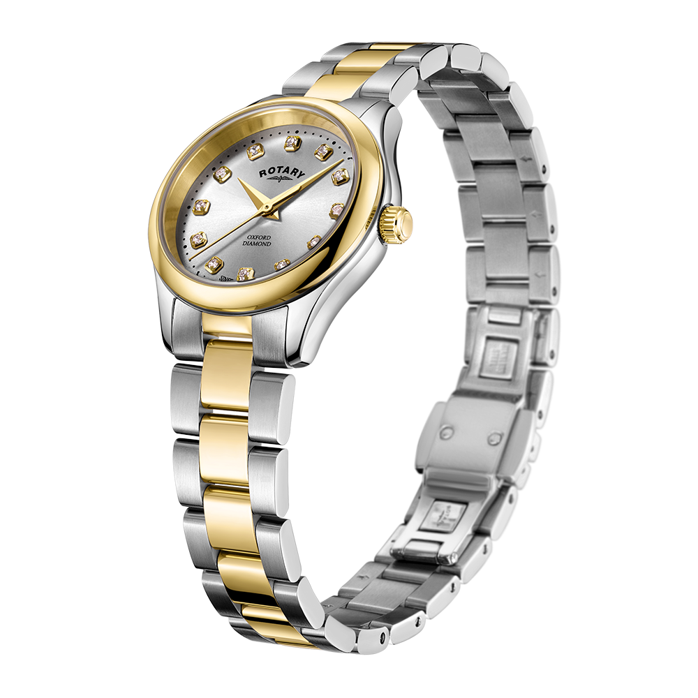 Reloj para mujer con juego de diamantes Oxford rotatorio - LB05093/44/D