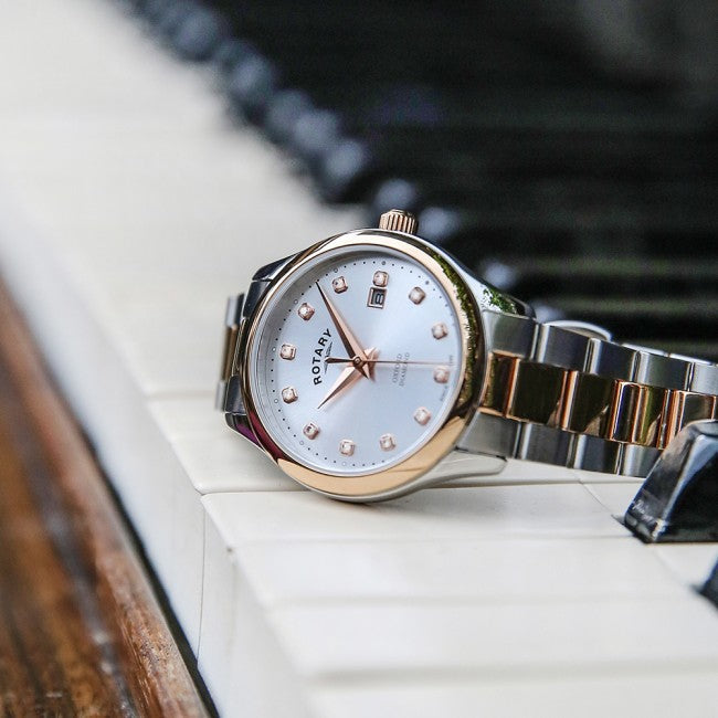 Rotary watch with diamonds Clearance