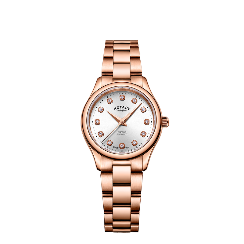 Reloj para mujer con juego de diamantes Oxford rotatorio - LB05096/02/D