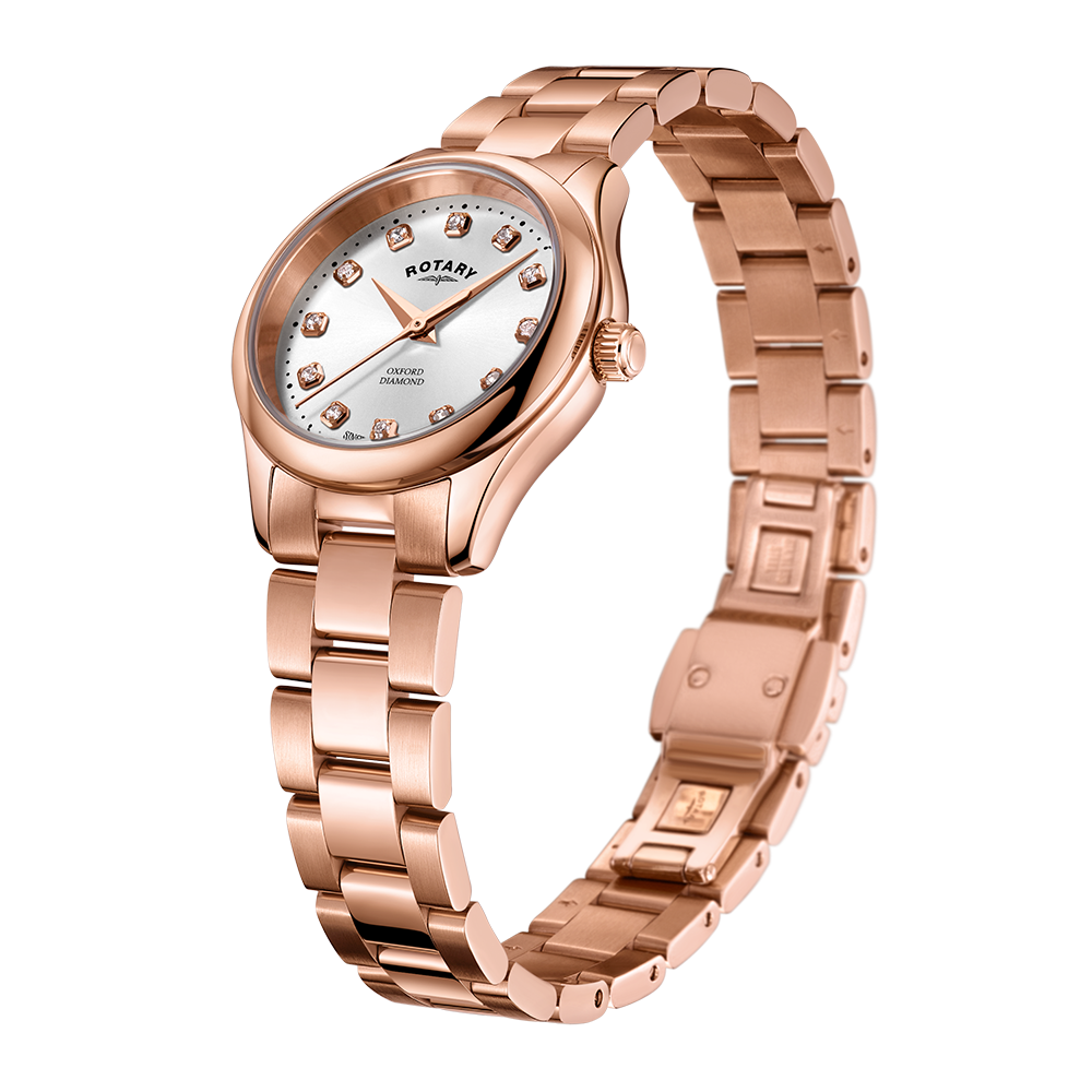 Reloj para mujer con juego de diamantes Oxford rotatorio - LB05096/02/D