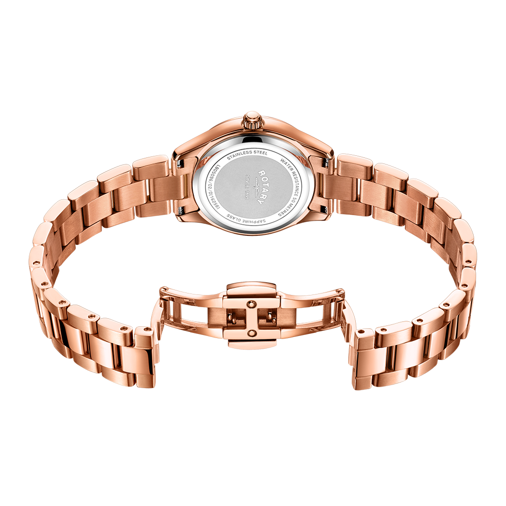 Reloj para mujer con juego de diamantes Oxford rotatorio - LB05096/02/D