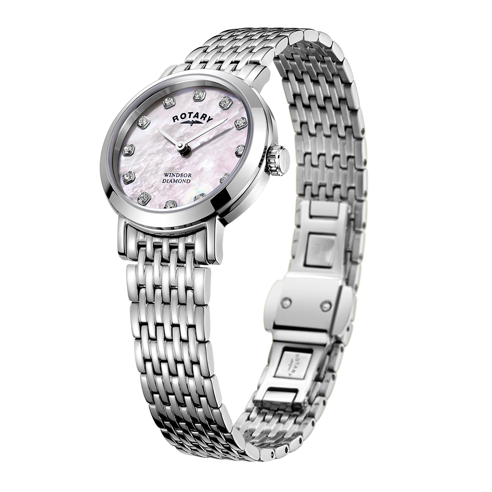 Reloj para mujer con juego de diamantes rotatorio Windsor - LB05300/07/D