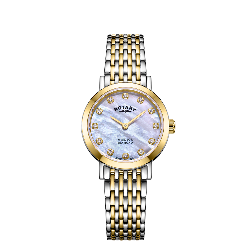 Reloj para mujer con juego de diamantes rotatorio Windsor - LB05301/41/D