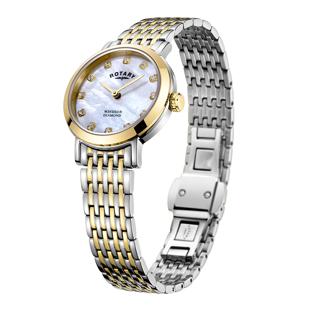 Reloj para mujer con juego de diamantes rotatorio Windsor - LB05301/41/D