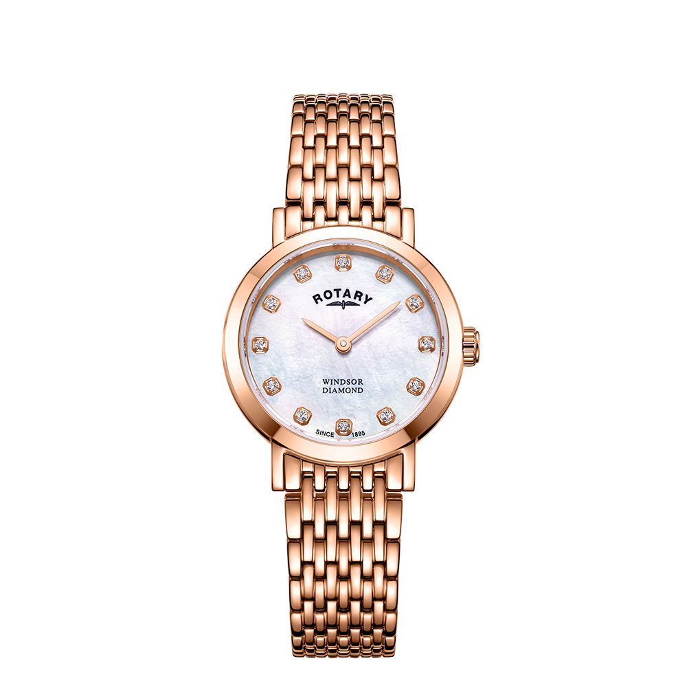 Reloj para mujer con juego de diamantes rotatorio Windsor - LB05304/41/D